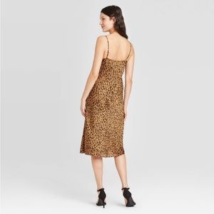 a new day Leopard Print Satin Slip Dress